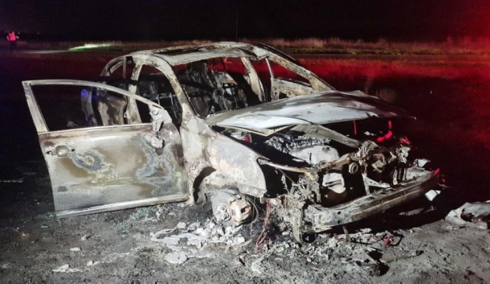 Un auto que viajaba a Coronel Suárez se incendió a 25 kilómetros de Pringles
