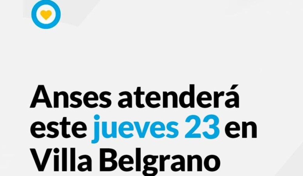 Anses atenderá en Villa Belgrano
