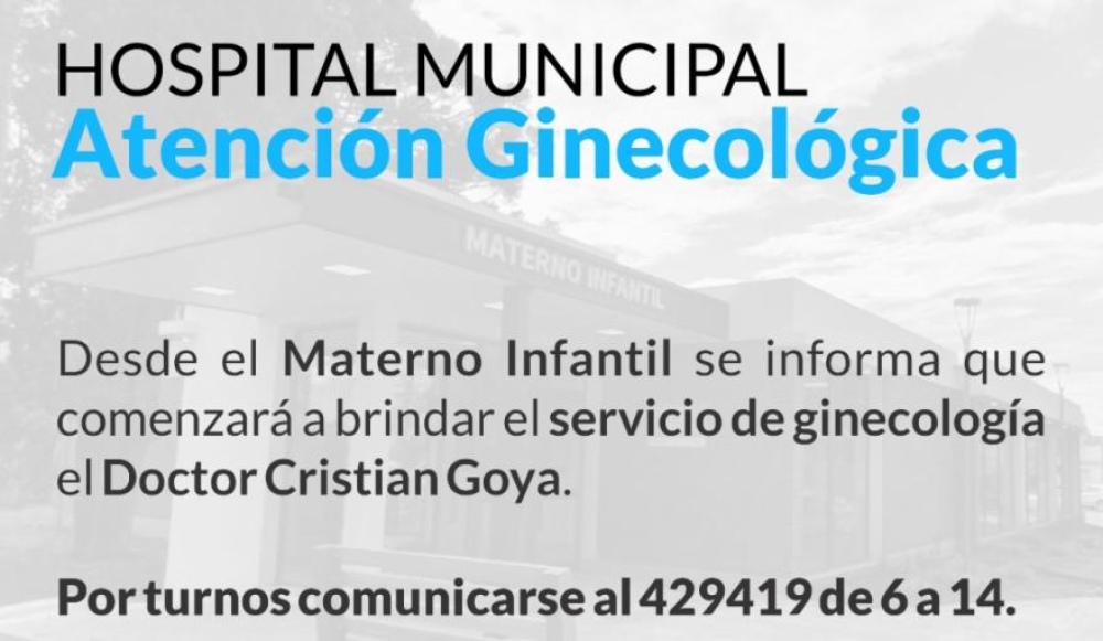 Atención ginecológica en el Materno del Hospital Municipal
