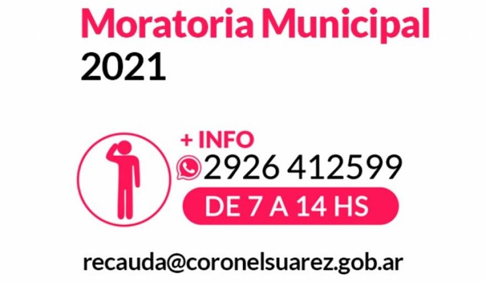 Último mes para adherirte a la Moratoria Municipal 2021
