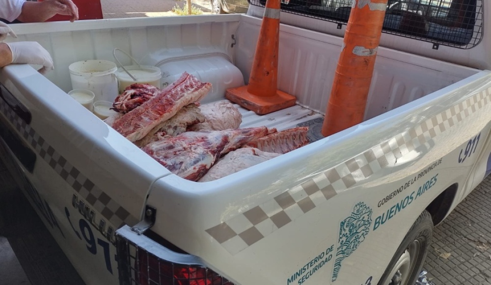 Policía Rural decomisó carne de cerdo sin sellos en un supermercado céntrico
