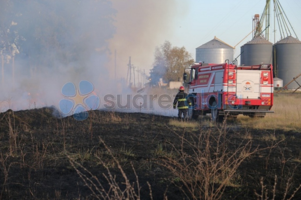 Un incendio afectó a los terrenos del ferrocarril frente a barrio Güemes
