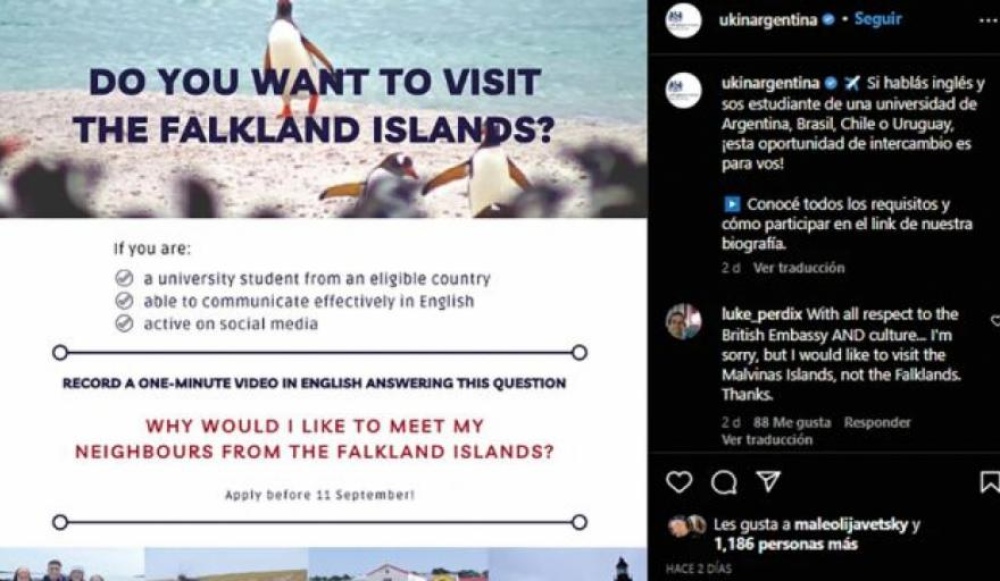 Rectores y rectoras repudiaron el concurso “para conocer las Falklands” de la Embajada Británica
