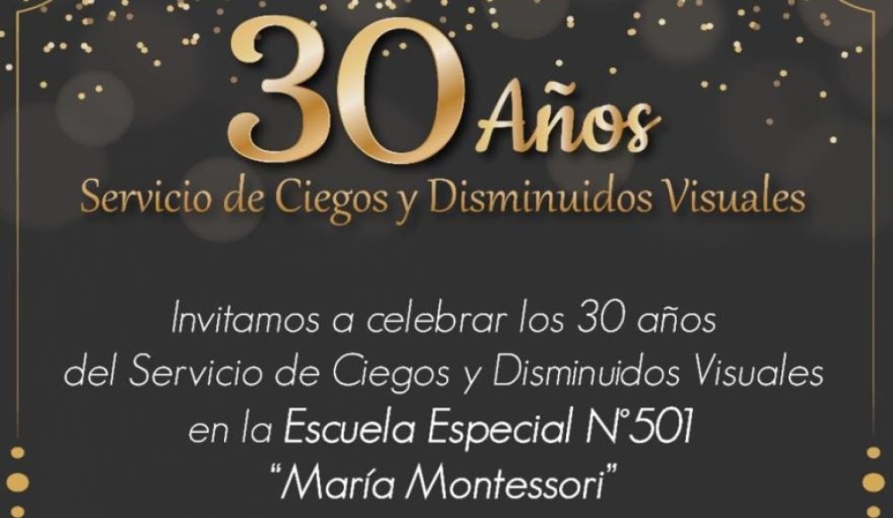 Celebrarán el 30 aniversario del servicio de Ciegos y Disminuidos Visuales de la Escuela Especial 501

