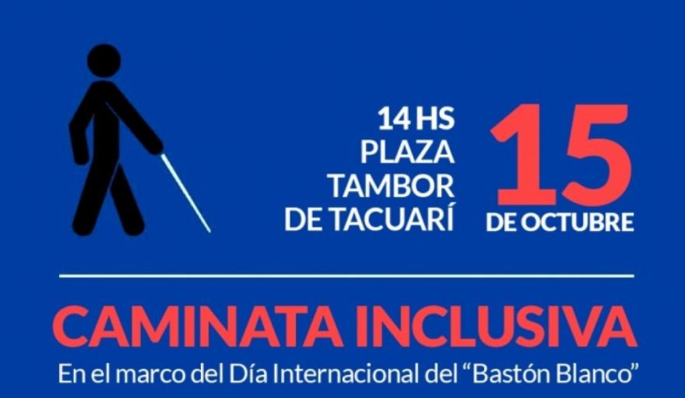 Día Mundial del Bastón Blanco: Caminata inclusiva en la plaza Tambor de Tacuarí
