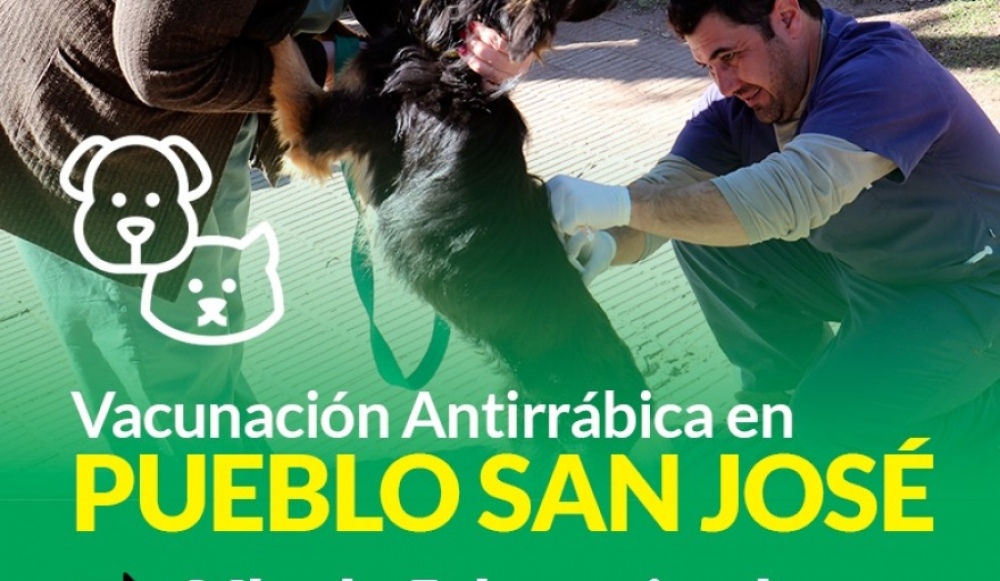 Hoy habrá vacunación antirrábica en pueblo San José
