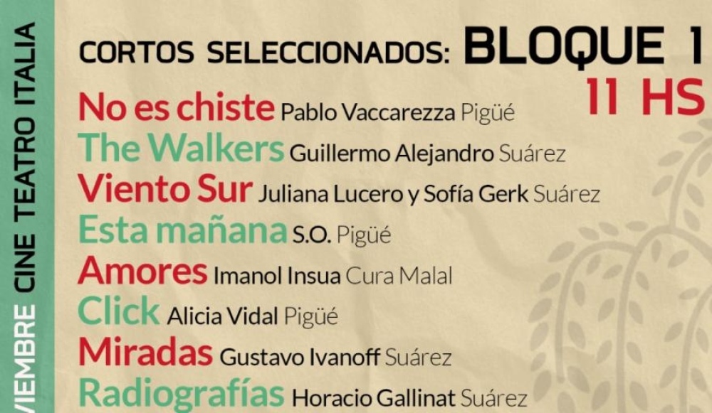 Son 22 los artistas seleccionados que serán parte de la 2° edición del Festival de Cine de Coronel Suárez
