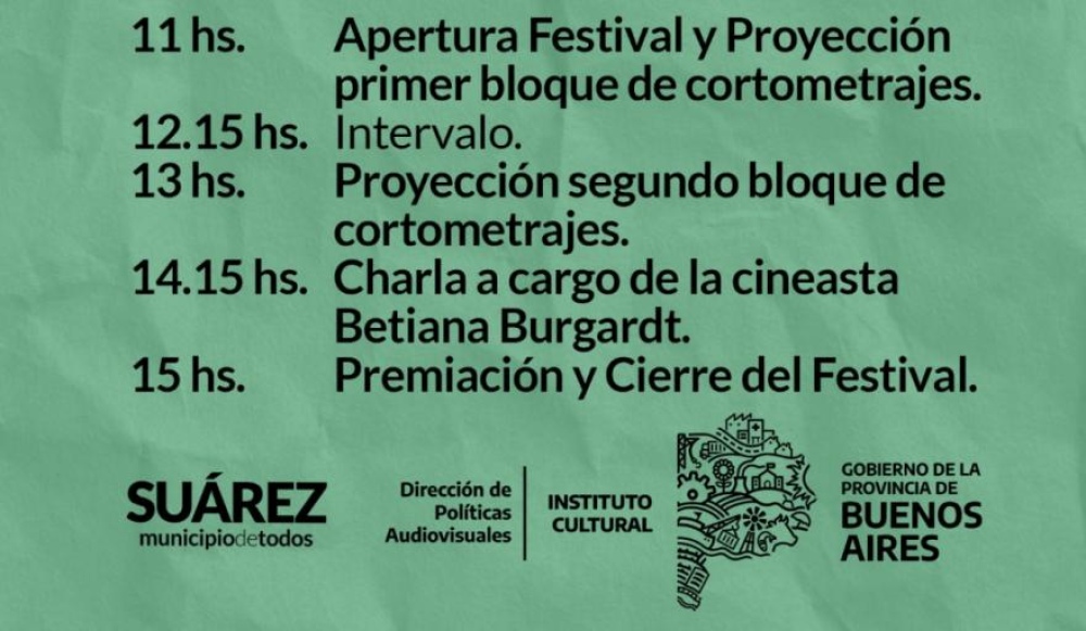 Este sábado 12 no te pierdas la 2° edición del Festival de Cine de Coronel Suárez “Sauce Corto(s)”
