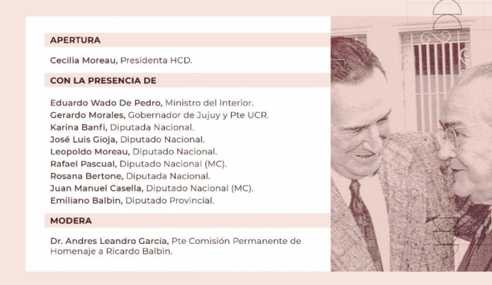 Se realizará un conversatorio por los 50 años del histórico abrazo Perón-Balbín
