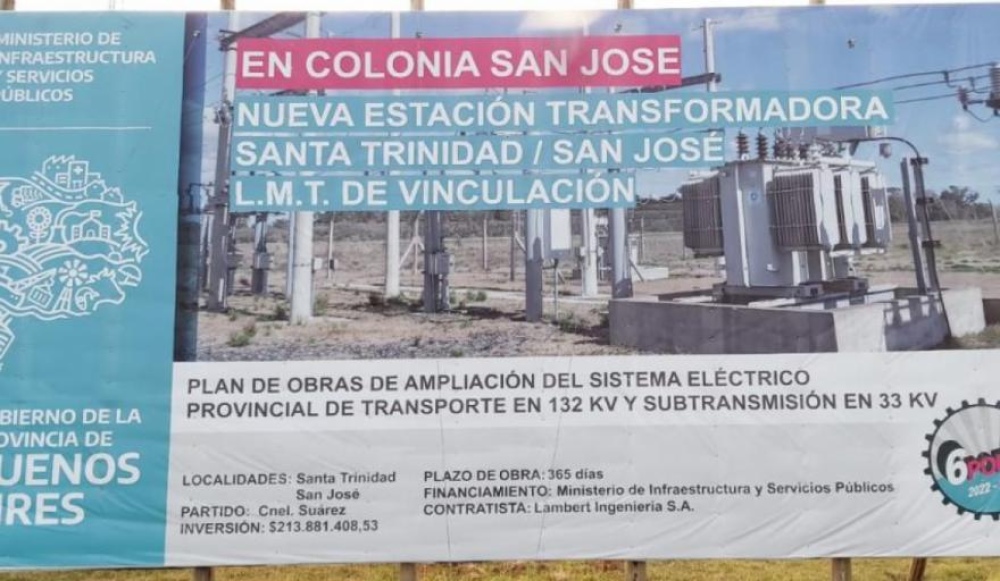 Avanza la obra de la Sub Estación de energía San José
