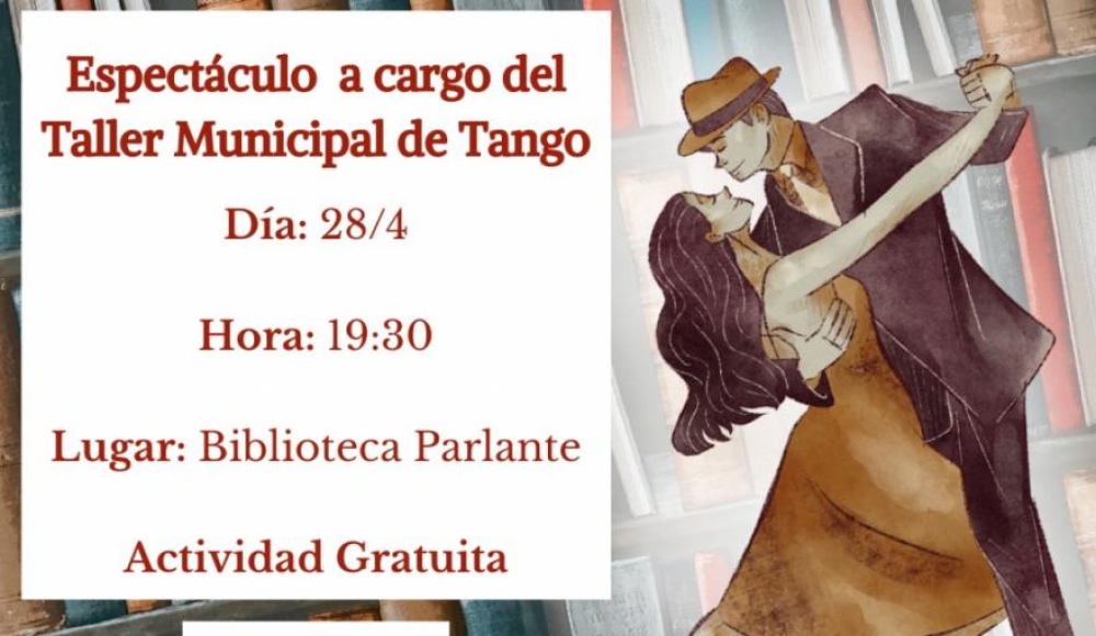 Tango entre libros: la Biblioteca Parlante propone un show de tango en adhesión al día de la danza
