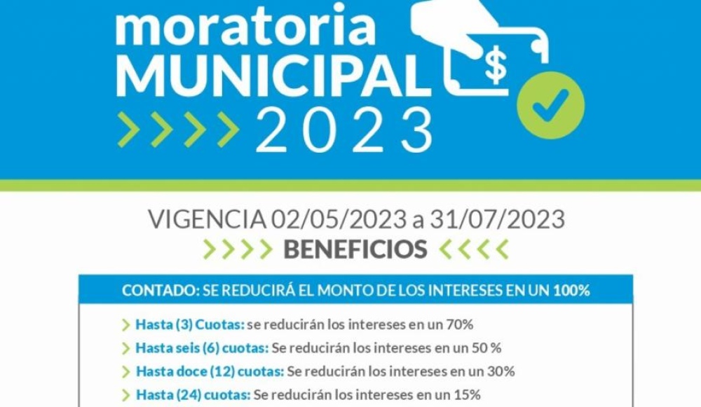 Adherite a los benificio de la Moratoria Municipal 2023

