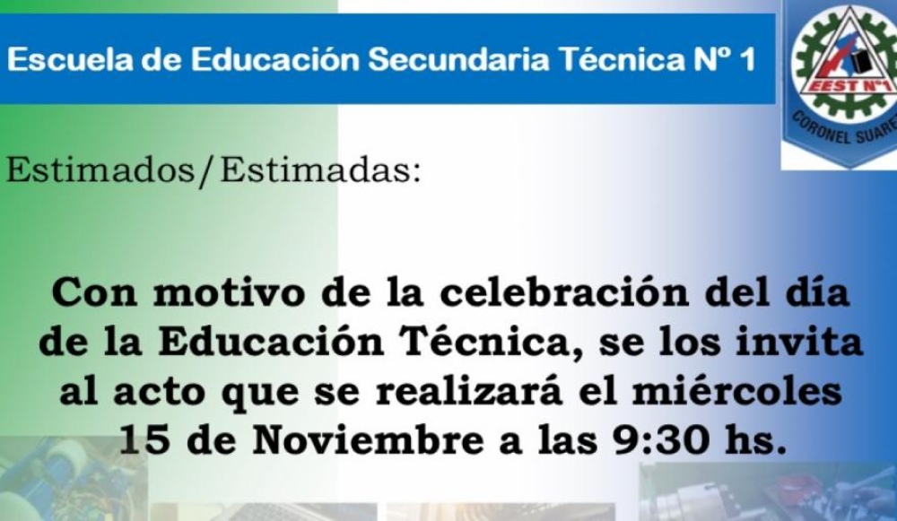 La Escuela Técnica celebra hoy el día de la Educación Técnica