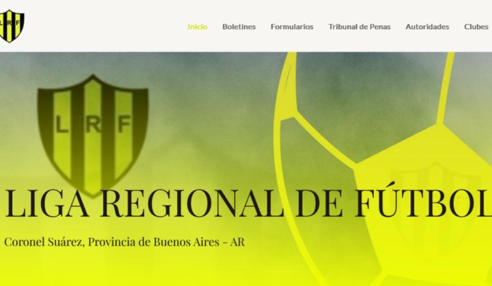 La Liga Regional de Fútbol habilitó su sitio web

