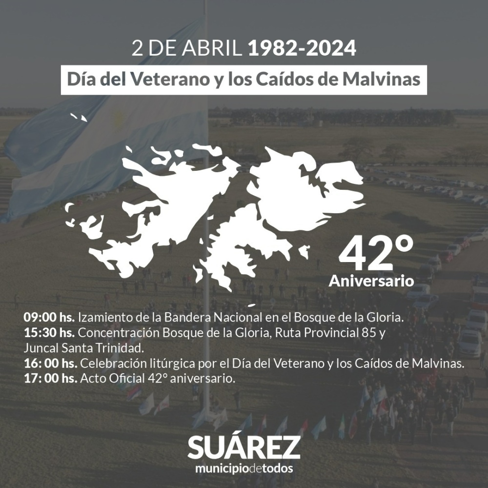 Cronograma acto por el 42° aniversario de la Gesta de Malvinas