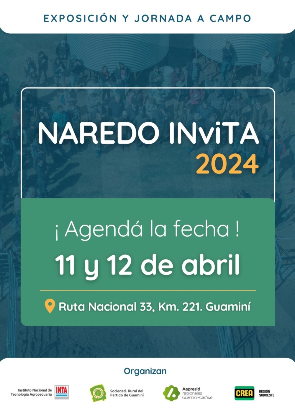 INTA programa la 3ª jornada Naredo Invita para el 11 y 12 de abril