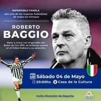 Roberto Baggio llega a Carhué y dará una imperdible charla