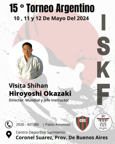 Este fin de semana, Suárez será sede del 15º Torneo Argentino de Karate