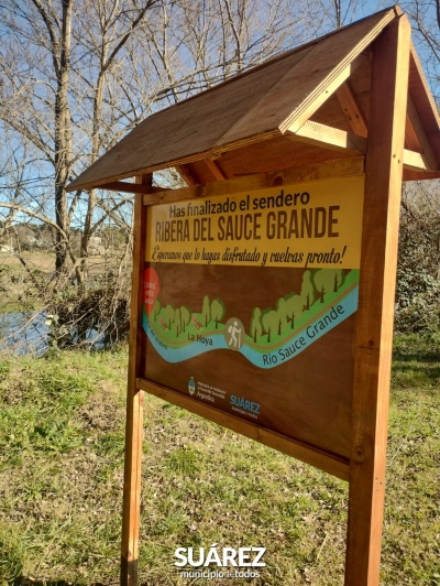 Villa La Arcadia: Sendero “Ribera del Río Sauce Grande” y eco plaza “Hortensia Pocha López