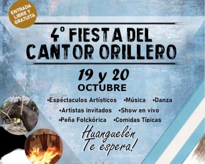 La 4ª fiesta del Cantor Orillero tiene fecha: 19 y 20 de octubre